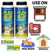 2X Flea Killer Powder 200G Pet supplies